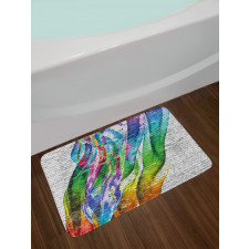 Colorful Retro Bath Mat