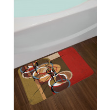 Retro Grunge Surreal Art Bath Mat