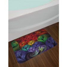 Surreal Colorful Forms Bath Mat