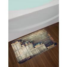 Wooden Ivy Florals Bath Mat