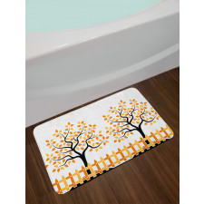 Fall Autumn Trees Bath Mat