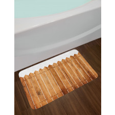 Wood Triangle Stripe Bath Mat