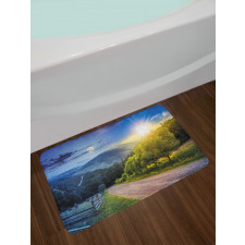 Moon and Sun View Bath Mat