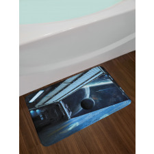 Moon Planet Scene Bath Mat