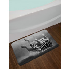 Savage Zebra Striped Bath Mat
