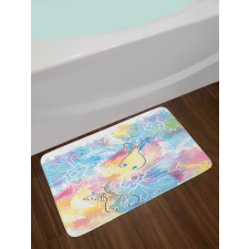 Colored Brushstroke Bath Mat