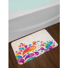 Abstract Raindrops Bath Mat