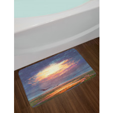 Beaming Sun Clouds Bath Mat