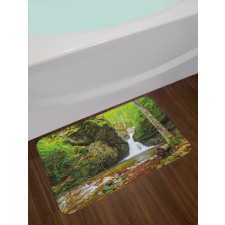 Spring Waterfall Nature Bath Mat