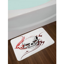 Scary Wild Skull Tribal Bath Mat