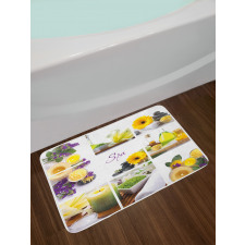 Happy Day with Flowers Bath Mat