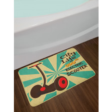 Pop Art Scooter Retro Bath Mat