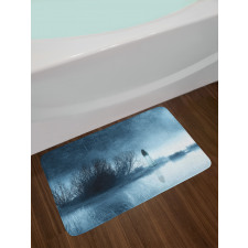 Fog Forest Night Bath Mat