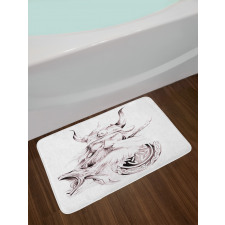 Wise Old Viking Warrior Bath Mat