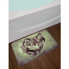 Winter Wild Wolf Forest Bath Mat