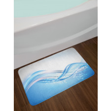 Modern Wavy Surfer Bath Mat