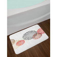Circled Modern Dots Bath Mat