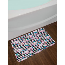 Blooming Flora Tiny Birds Bath Mat