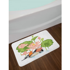 Mandarin in Pond Bath Mat