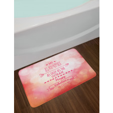 Pink Love Story Bath Mat