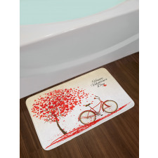 Heart Tree Bike Bath Mat