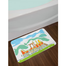 Small Old Train Bath Mat