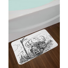 Railroad Drawing Bath Mat