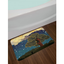 Vİbrant Starry Night Bath Mat