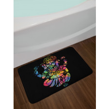 Eastern Lotus Trace Zen Bath Mat