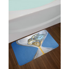 Clock Sand Bath Mat