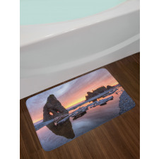 Sunset Sea Stacks Beach Bath Mat