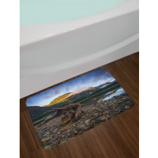 Mountain Lake Skies Bath Mat