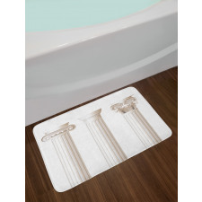 Ionic Doric and Marbles Bath Mat