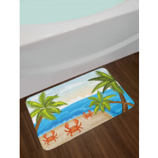 Palm Trees and Crabs Bath Mat