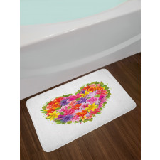 Flower Rose Leaf Bath Mat