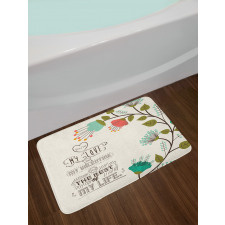 Flower with Leaf Bath Mat