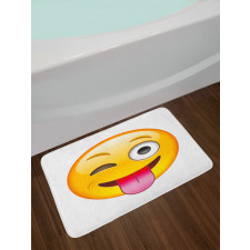 Cartoon Romantic Smiley Bath Mat