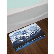Mountain with Snow View Bath Mat