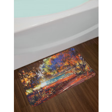 Painting Nature Pond Bath Mat