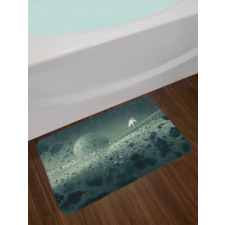 Moon Astronaut Bath Mat