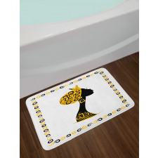 Female Head Portrait Bath Mat