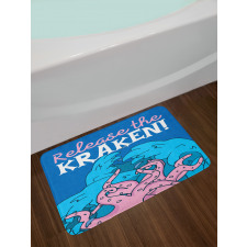 Kraken Motivation Words Bath Mat
