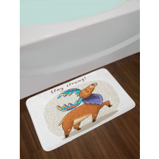 Colorful Fun Boho Deer Bath Mat