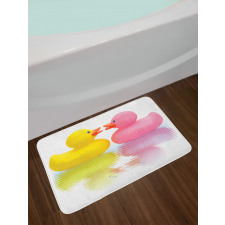 Duck Couple in Love Bath Mat