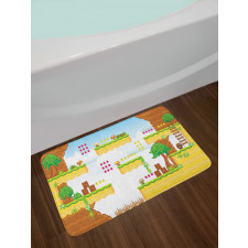 Cartoon Retro Kids Bath Mat