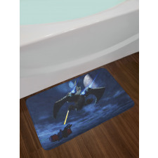 Spaceship Laser Beam Bath Mat