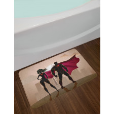 City Hero Hot Couple Bath Mat