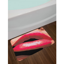 Woman Red Lips Charming Mouth Bath Mat