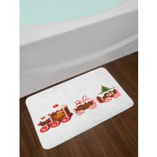 Gingerbread Train Bath Mat