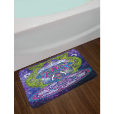 Mandala Out Space Image Bath Mat